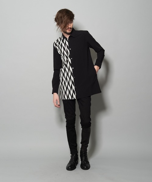 NO ID.(ノーアイディ)の「スイッチングルーズSH(シャツ/ブラウス・メンズ・ブラック/ブラック×ホワイト/ホワイト×ブラック・ONE SIZE)」の19枚目の写真