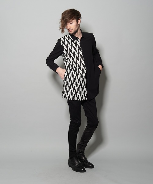 NO ID.(ノーアイディ)の「スイッチングルーズSH(シャツ/ブラウス・メンズ・ブラック/ブラック×ホワイト/ホワイト×ブラック・ONE SIZE)」の20枚目の写真