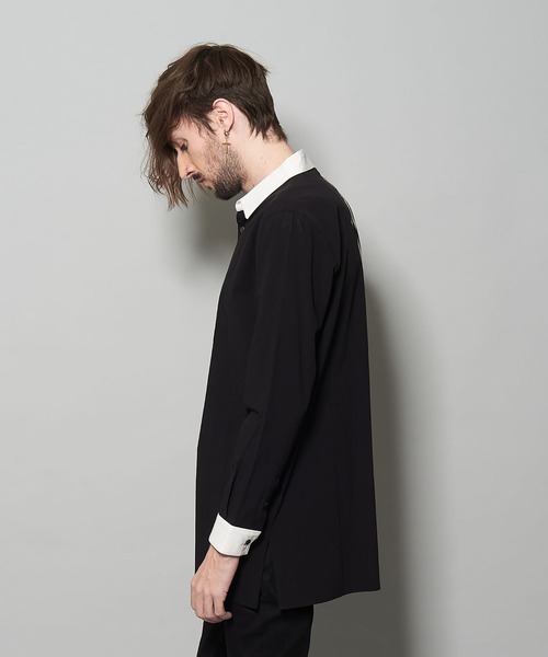 NO ID.(ノーアイディ)の「スイッチングルーズSH(シャツ/ブラウス・メンズ・ブラック/ブラック×ホワイト/ホワイト×ブラック・ONE SIZE)」の11枚目の写真