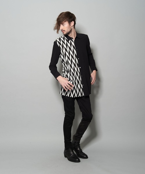 NO ID.(ノーアイディ)の「スイッチングルーズSH(シャツ/ブラウス・メンズ・ブラック/ブラック×ホワイト/ホワイト×ブラック・ONE SIZE)」の21枚目の写真