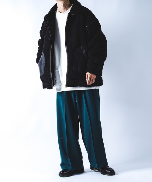 kutir（クティール）の「B3ボアジャケット（その他アウター・メンズ・ブラック/ベージュ/モカ・MEDIUM/LARGE）」の4枚目の写真