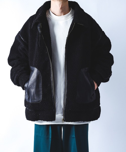 kutir（クティール）の「B3ボアジャケット（その他アウター・メンズ・ブラック/ベージュ/モカ・MEDIUM/LARGE）」の20枚目の写真