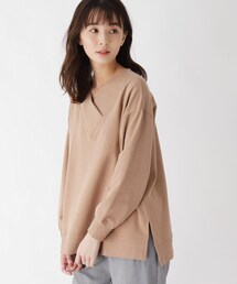 SHOO・LA・RUE | 【M-3L】USAコットン裏毛Vネックプルオーバー(スウェット)