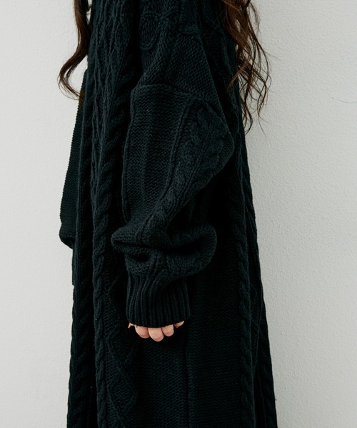 Libra Cue（リブラ キュー）の「【2020/AW】 ローゲージロングニットワンピース（ワンピース・レディース・ブラック/ブラウン/アイボリー・FREE）」の18枚目の写真