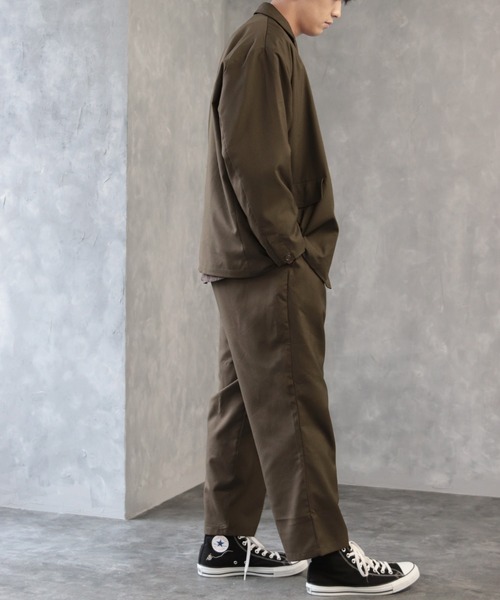 CREARE -LINO-(クレアーレリノ)の「ダブルテーラードBIG JKT <セットアップ対応>(テーラードジャケット・メンズ・ブラック/カーキ/ベージュ系その他/グレイッシュベージュ・M/L)」の21枚目の写真