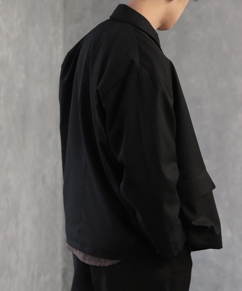 CREARE -LINO-(クレアーレリノ)の「ダブルテーラードBIG JKT <セットアップ対応>(テーラードジャケット・メンズ・ブラック/カーキ/ベージュ系その他/グレイッシュベージュ・M/L)」の9枚目の写真