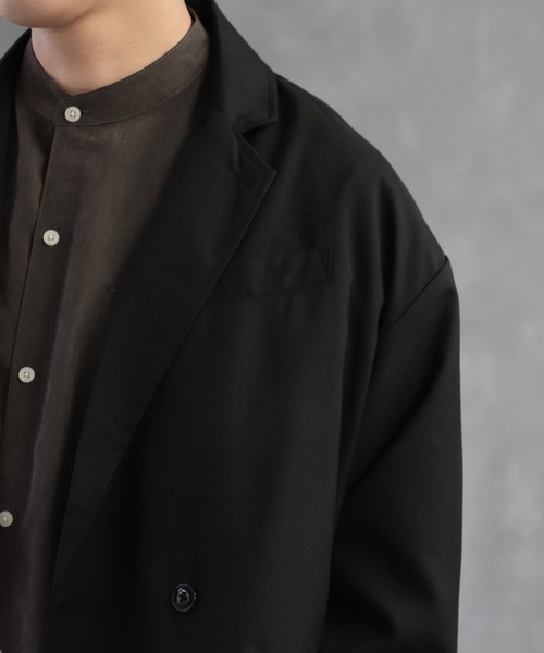 CREARE -LINO-(クレアーレリノ)の「ダブルテーラードBIG JKT <セットアップ対応>(テーラードジャケット・メンズ・ブラック/カーキ/ベージュ系その他/グレイッシュベージュ・M/L)」の10枚目の写真