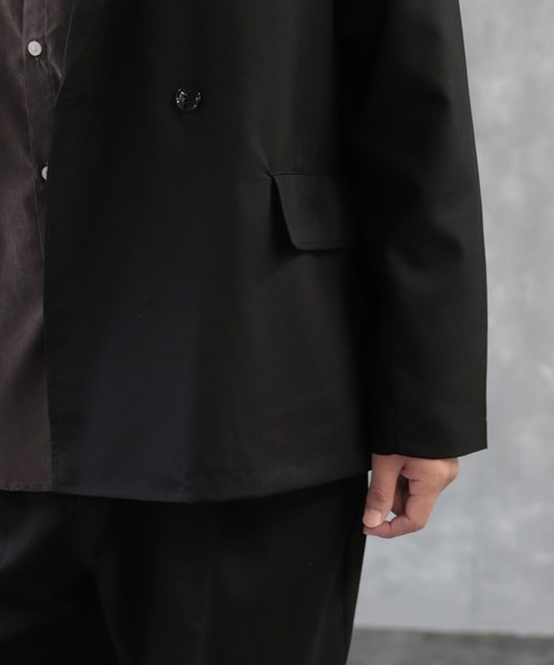 CREARE -LINO-(クレアーレリノ)の「ダブルテーラードBIG JKT <セットアップ対応>(テーラードジャケット・メンズ・ブラック/カーキ/ベージュ系その他/グレイッシュベージュ・M/L)」の11枚目の写真