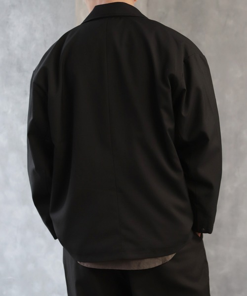 CREARE -LINO-(クレアーレリノ)の「ダブルテーラードBIG JKT <セットアップ対応>(テーラードジャケット・メンズ・ブラック/カーキ/ベージュ系その他/グレイッシュベージュ・M/L)」の12枚目の写真