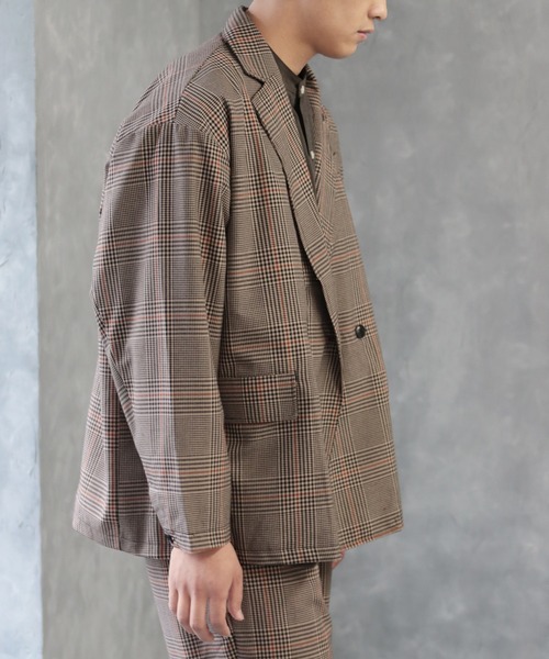 CREARE -LINO-(クレアーレリノ)の「ダブルテーラードBIG JKT <セットアップ対応>(テーラードジャケット・メンズ・ブラック/カーキ/ベージュ系その他/グレイッシュベージュ・M/L)」の17枚目の写真