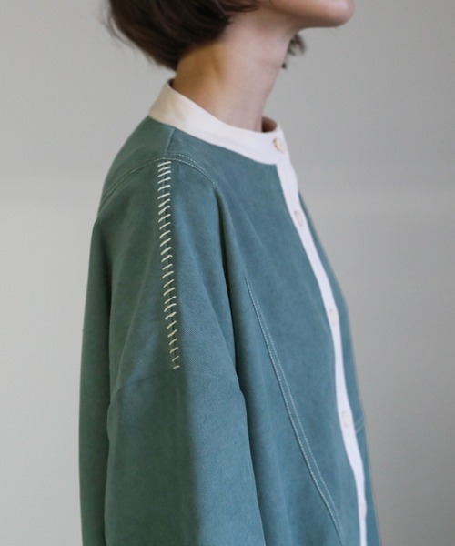 dholic - select MOCA 2020 A/W デザインステッチスタンドカラーブラウス select MOCA(セレクトモカ)の「2020 A/W デザインステッチ