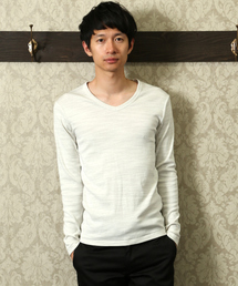 ABAHOUSE | ﾄﾘｯｷｰ杢ﾌﾗｲｽ Vﾈｯｸ(Tシャツ/カットソー)