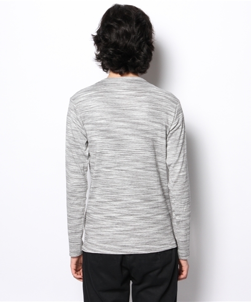 ABAHOUSE(アバハウス)の「トリッキー杢フライス Vネック(Tシャツ/カットソー・メンズ・アイボリー/グレー/グリーン・2/3/4)」の7枚目の写真