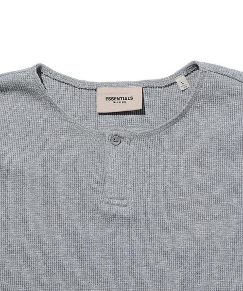 関税込み＊FEAR OF GOD ESSENTIALS＊ サーマル ヘンリー Tシャツ Fear of God ESSENTIALS サーマル ヘンリー コットン メンズ