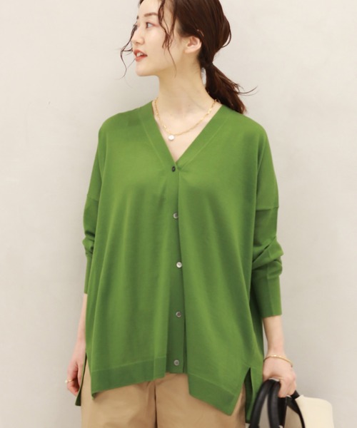 IENA（イエナ）の「18ゲージVネックカーディガン◇（カーディガン