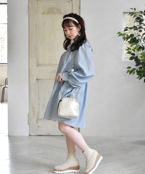 RETRO GIRL(レトロガール)の「2WAYチュニックブラウス(シャツ/ブラウス・レディース・ライトブルー/オフホワイト/ライトベージュ・FREE)」の14枚目の写真