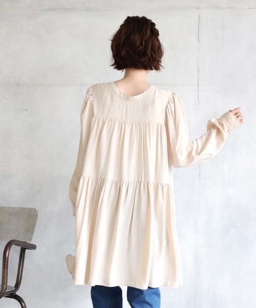 RETRO GIRL(レトロガール)の「2WAYチュニックブラウス(シャツ/ブラウス・レディース・ライトブルー/オフホワイト/ライトベージュ・FREE)」の21枚目の写真