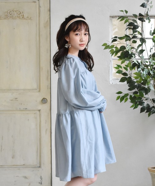 RETRO GIRL(レトロガール)の「2WAYチュニックブラウス(シャツ/ブラウス・レディース・ライトブルー/オフホワイト/ライトベージュ・FREE)」の22枚目の写真