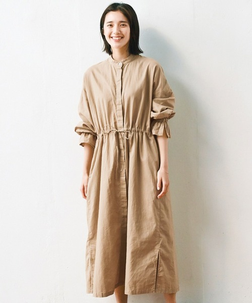 佐藤かなさんプロデュース アヴェクモワ ウエストギャザーワンピース ベージュ ワンピース Avecmoi アヴェクモワ のファッション通販 Zozotown