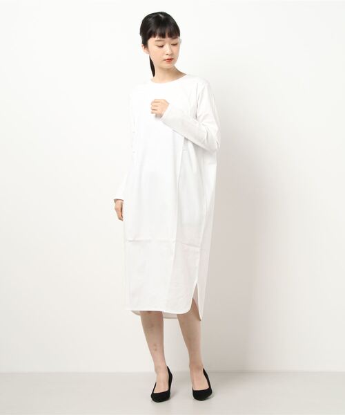 COLONY 2139（コロニートゥーワンスリーナイン）の「《抗菌・防臭》【SMART COLLECTION】抗菌スマート前後差長袖ワンピース（ワンピース・レディース・オフホワイト/カーキ/ブラック/ベージュ・MEDIUM/LARGE）」の19枚目の写真