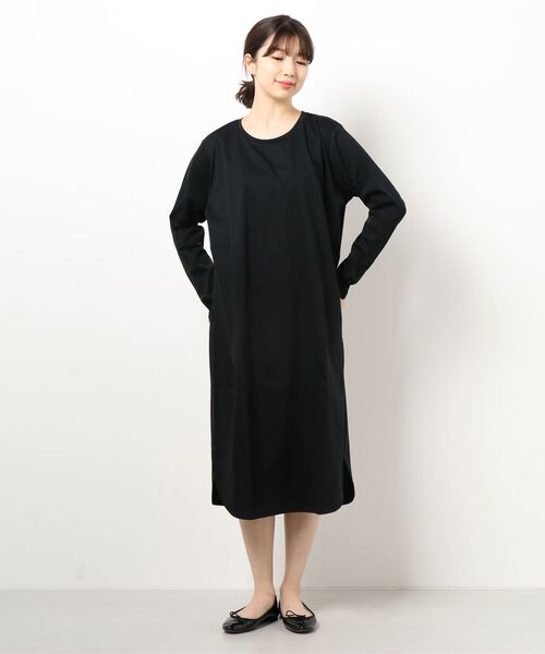 COLONY 2139（コロニートゥーワンスリーナイン）の「《抗菌・防臭》【SMART COLLECTION】抗菌スマート前後差長袖ワンピース（ワンピース・レディース・オフホワイト/カーキ/ブラック/ベージュ・MEDIUM/LARGE）」の14枚目の写真