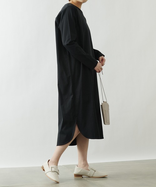 COLONY 2139（コロニートゥーワンスリーナイン）の「《抗菌・防臭》【SMART COLLECTION】抗菌スマート前後差長袖ワンピース（ワンピース・レディース・オフホワイト/カーキ/ブラック/ベージュ・MEDIUM/LARGE）」の21枚目の写真