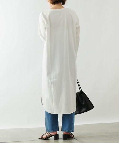 COLONY 2139（コロニートゥーワンスリーナイン）の「《抗菌・防臭》【SMART COLLECTION】抗菌スマート前後差長袖ワンピース（ワンピース・レディース・オフホワイト/カーキ/ブラック/ベージュ・MEDIUM/LARGE）」の15枚目の写真