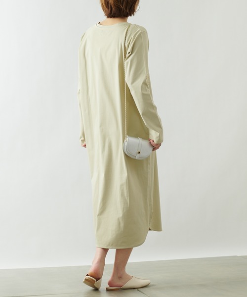 COLONY 2139（コロニートゥーワンスリーナイン）の「《抗菌・防臭》【SMART COLLECTION】抗菌スマート前後差長袖ワンピース（ワンピース・レディース・オフホワイト/カーキ/ブラック/ベージュ・MEDIUM/LARGE）」の13枚目の写真