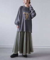 n'OrLABEL（ノアールレーベル）の「『配色ボリュームチュールスカート』（スカート）」