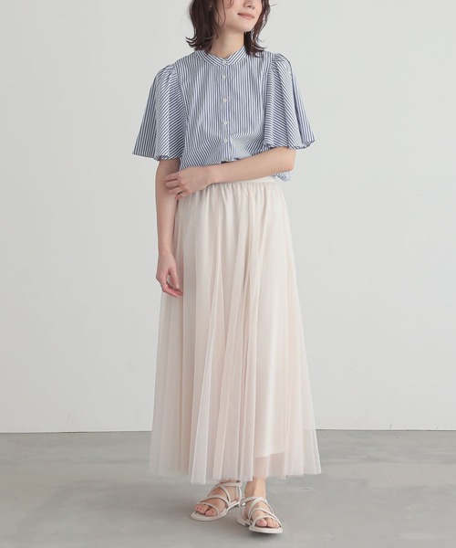 n'OrLABEL（ノアールレーベル）の「『配色ボリュームチュールスカート』（スカート・レディース・ピンクベージュ/ラベンダー/ミント/ブラック/アイボリー/イエロー/プラム/カーキ/ライトブルー/ライトグリーン/ネイビー/ブラウン・FREE）」の15枚目の写真