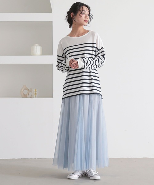 セール】『配色ボリュームチュールスカート』（スカート）｜n'OrLABEL