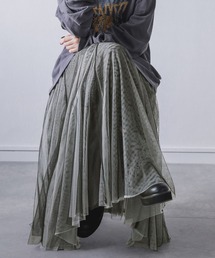 n'OrLABEL（ノアールレーベル）の「配色ボリュームチュールスカート（スカート）」