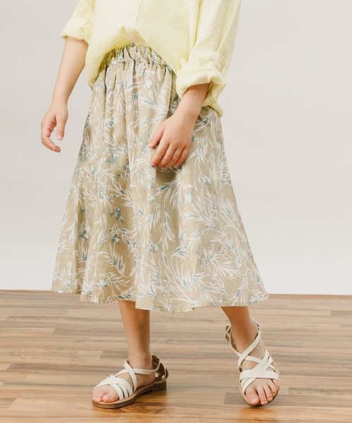 BAYFLOW（ベイフロー）の「[KIDS]リネンガラスカート（テンセル(TM)繊維使用）（スカート・キッズ・ベージュ/パープル/ピンク・MEDIUM/LARGE/X-LARGE/XX-LARGE）」の2枚目の写真