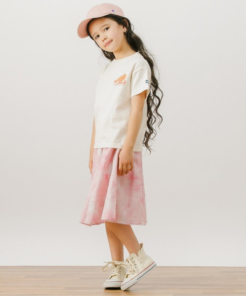 BAYFLOW（ベイフロー）の「[KIDS]リネンガラスカート（テンセル(TM)繊維使用）（スカート・キッズ・ベージュ/パープル/ピンク・MEDIUM/LARGE/X-LARGE/XX-LARGE）」の4枚目の写真