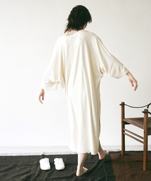 unfil アンフィル / raw silk plain-jersey long sleeve kaftan ローシルクプレーンジャージー 長袖カフタンドレスワンピース / WOFL-UW105