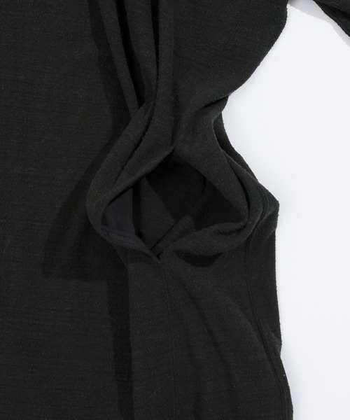 UNFIL（アンフィル）の「unfil アンフィル / raw silk plain-jersey long sleeve kaftan ローシルクプレーンジャージー 長袖カフタンドレスワンピース / WOFL-UW105（ワンピース・レディース・ブラック/ナチュラル・1）」の7枚目の写真