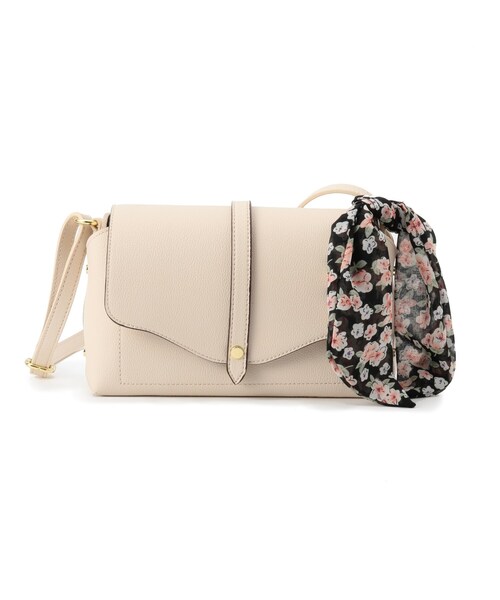 DRESKIP（ドレスキップ）の「◆スカ－フ付きショルダー（ショルダーバッグ・レディース・ブラック/グレー/アイボリー・00）」の2枚目の写真