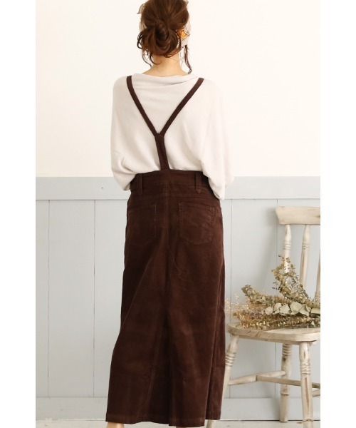 ElegChic（エレグシック）の「コーデュロイサロペット（サロペット/オーバーオール・レディース・ベージュ/ブラウン/ブラック・M/XL/L/XXL/4L）」の6枚目の写真