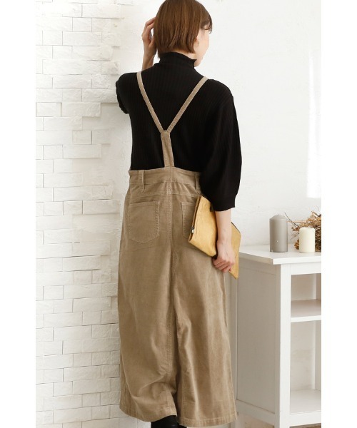 ElegChic（エレグシック）の「コーデュロイサロペット（サロペット/オーバーオール・レディース・ベージュ/ブラウン/ブラック・M/XL/L/XXL/4L）」の11枚目の写真