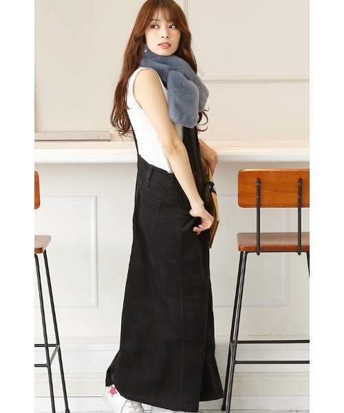ElegChic（エレグシック）の「コーデュロイサロペット（サロペット/オーバーオール・レディース・ベージュ/ブラウン/ブラック・M/XL/L/XXL/4L）」の14枚目の写真