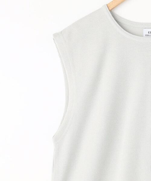 coen（コーエン）の「ワッフルレイヤードタンクトップ（タンクトップ・メンズ・ホワイト/ライトグレー/ライム/イエロー・MEDIUM/LARGE）」の18枚目の写真
