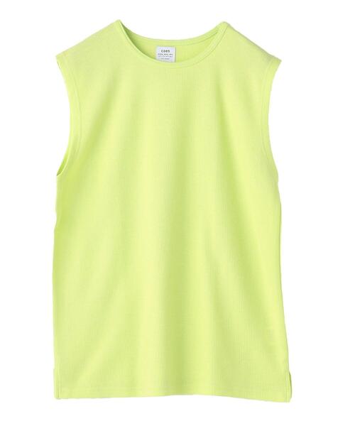 coen（コーエン）の「ワッフルレイヤードタンクトップ（タンクトップ・メンズ・ホワイト/ライトグレー/ライム/イエロー・MEDIUM/LARGE）」の6枚目の写真