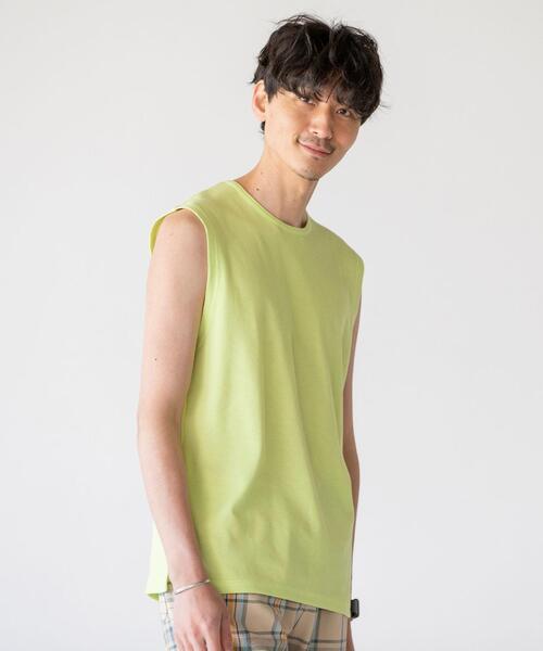 coen（コーエン）の「ワッフルレイヤードタンクトップ（タンクトップ・メンズ・ホワイト/ライトグレー/ライム/イエロー・MEDIUM/LARGE）」の17枚目の写真
