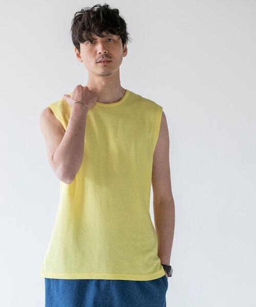 coen（コーエン）の「ワッフルレイヤードタンクトップ（タンクトップ・メンズ・ホワイト/ライトグレー/ライム/イエロー・MEDIUM/LARGE）」の15枚目の写真