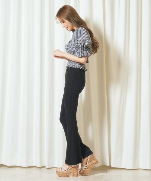 MIIA(ミーア)の「カットリブパンツ(その他パンツ・レディース・ベージュ/ピンク/ブラック・FREE)」の10枚目の写真