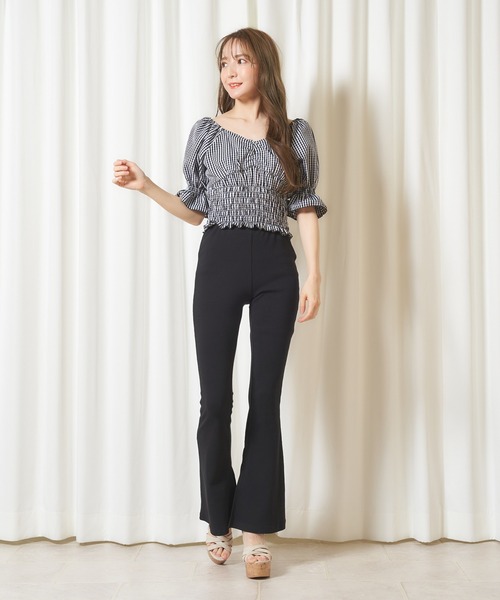 MIIA(ミーア)の「カットリブパンツ(その他パンツ・レディース・ベージュ/ピンク/ブラック・FREE)」の9枚目の写真