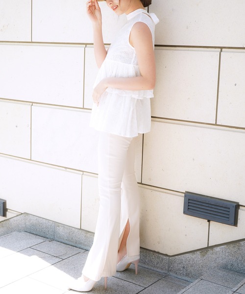 MIIA(ミーア)の「カットリブパンツ(その他パンツ・レディース・ベージュ/ピンク/ブラック・FREE)」の22枚目の写真