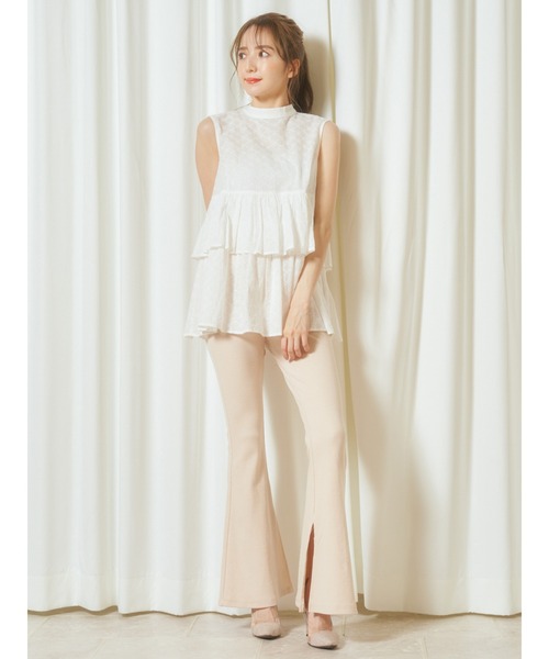 MIIA(ミーア)の「カットリブパンツ(その他パンツ・レディース・ベージュ/ピンク/ブラック・FREE)」の14枚目の写真