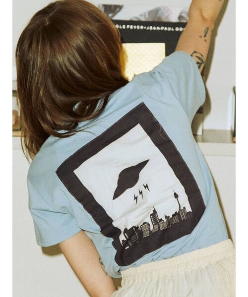 jouetie（ジュエティ）の「UFO Tシャツ（Tシャツ/カットソー・レディース・ライトブルー/ブラック/オフホワイト・MEDIUM）」の11枚目の写真
