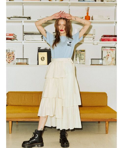 jouetie（ジュエティ）の「UFO Tシャツ（Tシャツ/カットソー・レディース・ライトブルー/ブラック/オフホワイト・MEDIUM）」の8枚目の写真